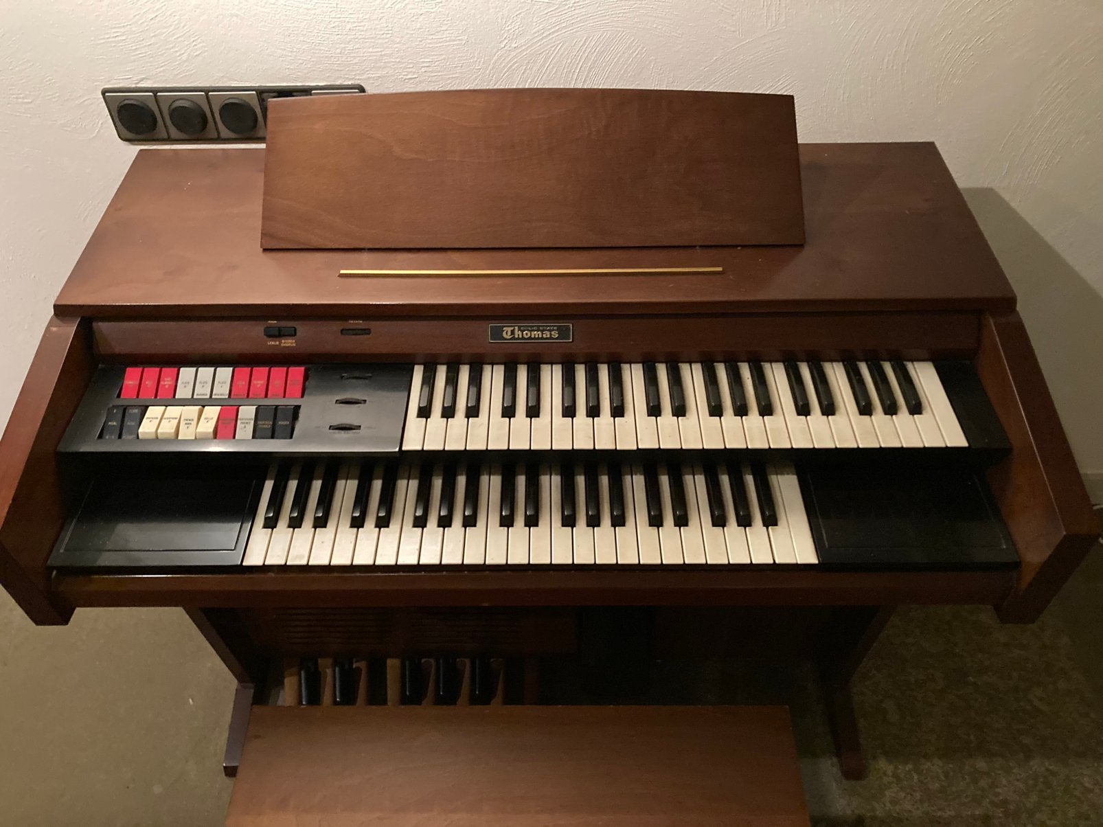 Thomas elektrisch orgel met kruk, Ophalen, Zo goed als nieuw, 2 klavieren, Orgel