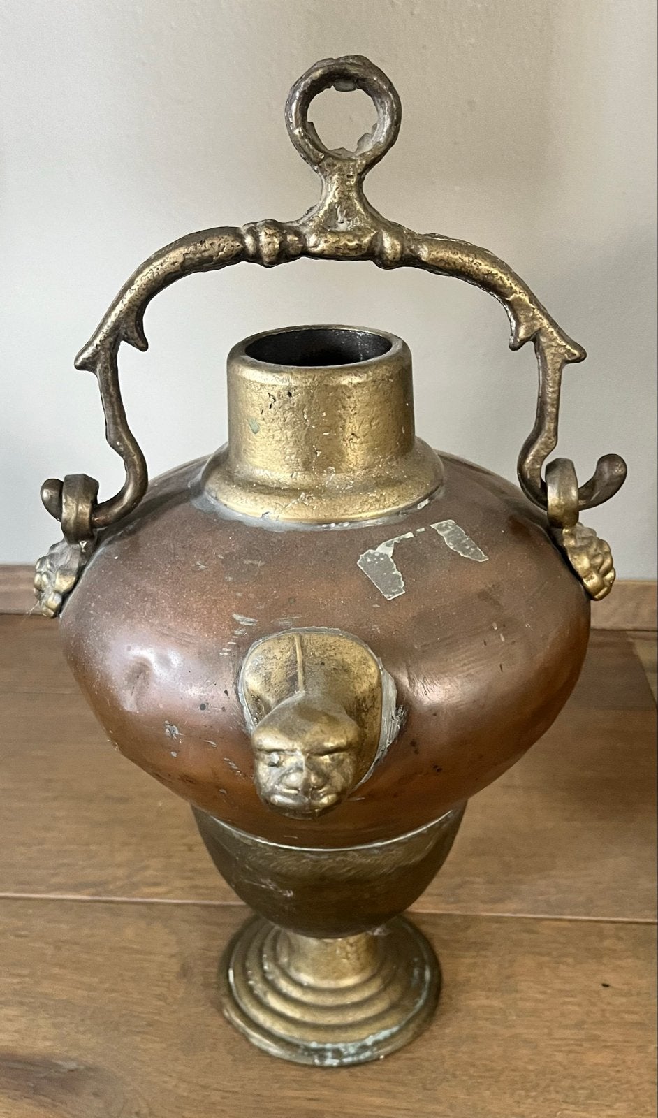 Antieke Koperen en Bronzen Samovar / Urn, Ophalen of Verzenden, Koper