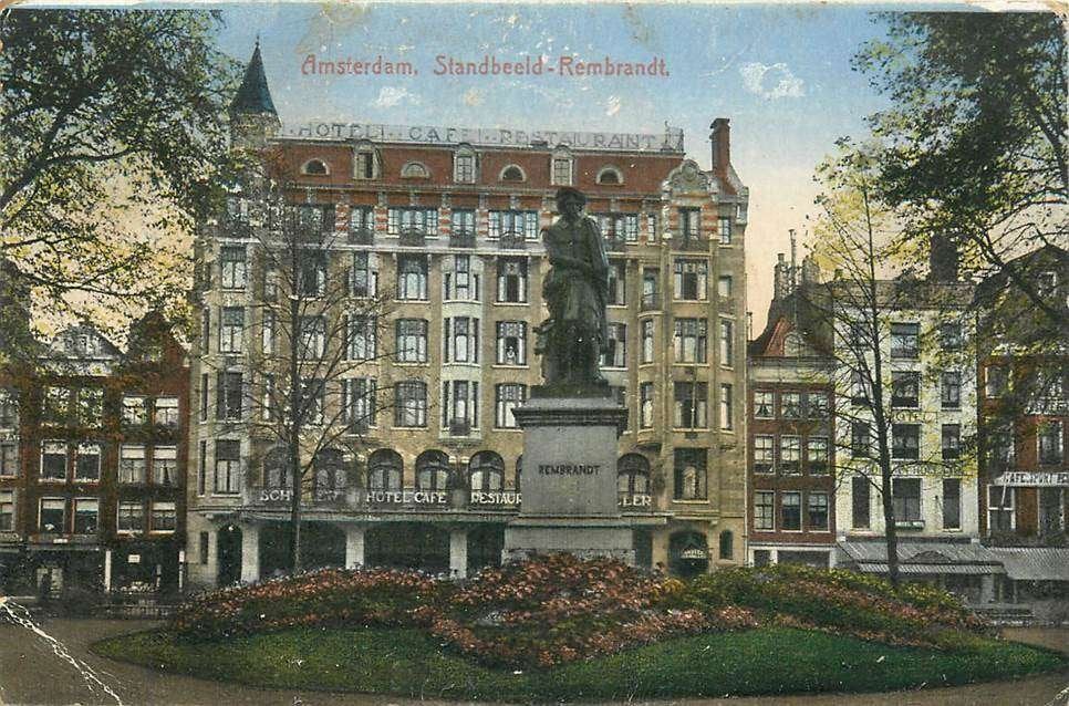 304-233-013 Amsterdam Standbeeld-Rembrandt, Verzenden, Voor 1920, Noord-Holland