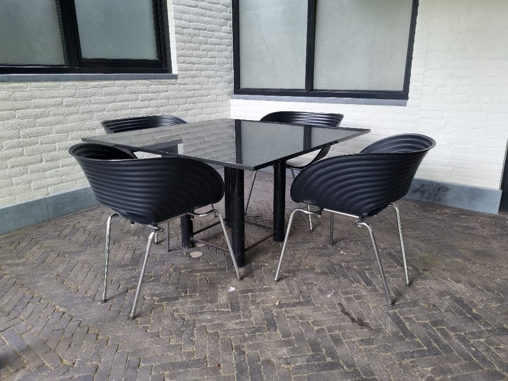 8 tuinstoelen Originele Vitra Tom Vac Designstoel – Ron Arad, Ophalen, Gebruikt, Kunststof, Stapelbaar