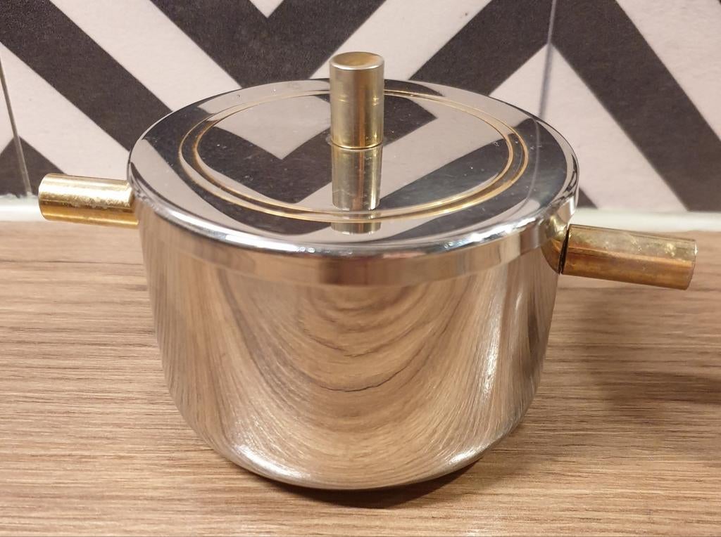 Vintage suikerpot merk meber inox 18-10, Ophalen of Verzenden
