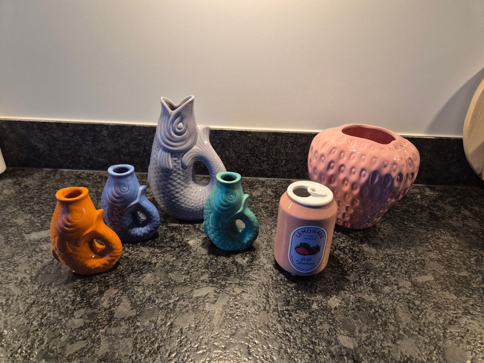 Decoratieve Vazen vissen en aardbei, Huis en Inrichting, Woonaccessoires | Vazen, Verzenden
