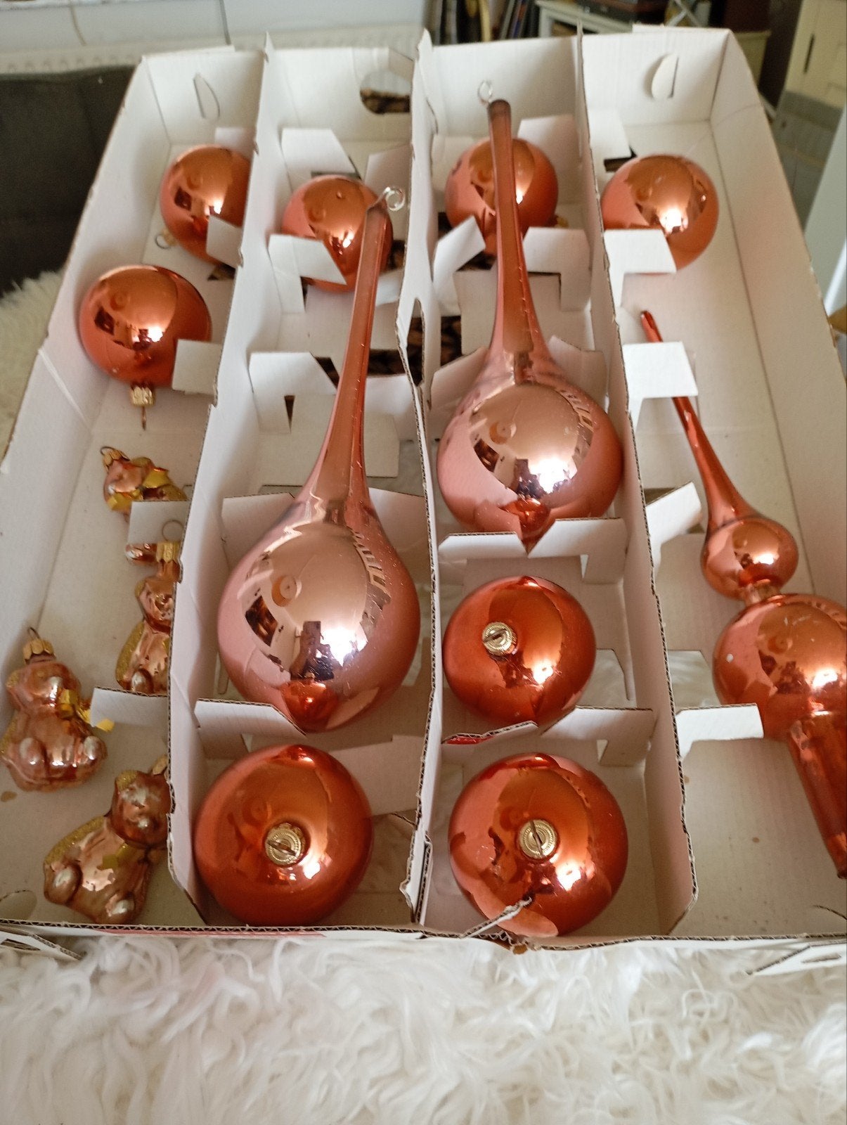 15 VINTAGE KERSTBALLEN/PIEK /PEGELS NU 20€ ALLES ZIE FOTO,S, Diversen, Kerst, Ophalen of Verzenden