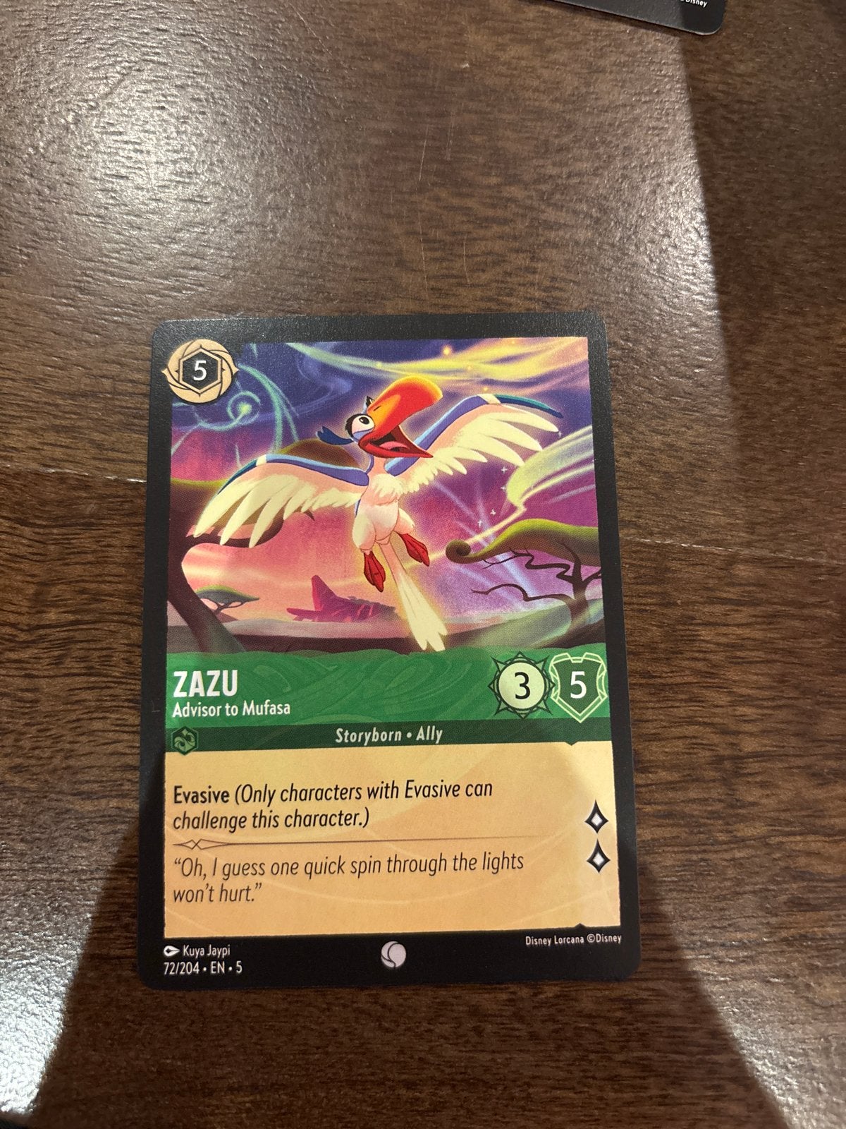 Disney Lorcana Zazu - Advisor to Mufasa - 72/204, Ophalen of Verzenden, Nieuw, Losse kaart