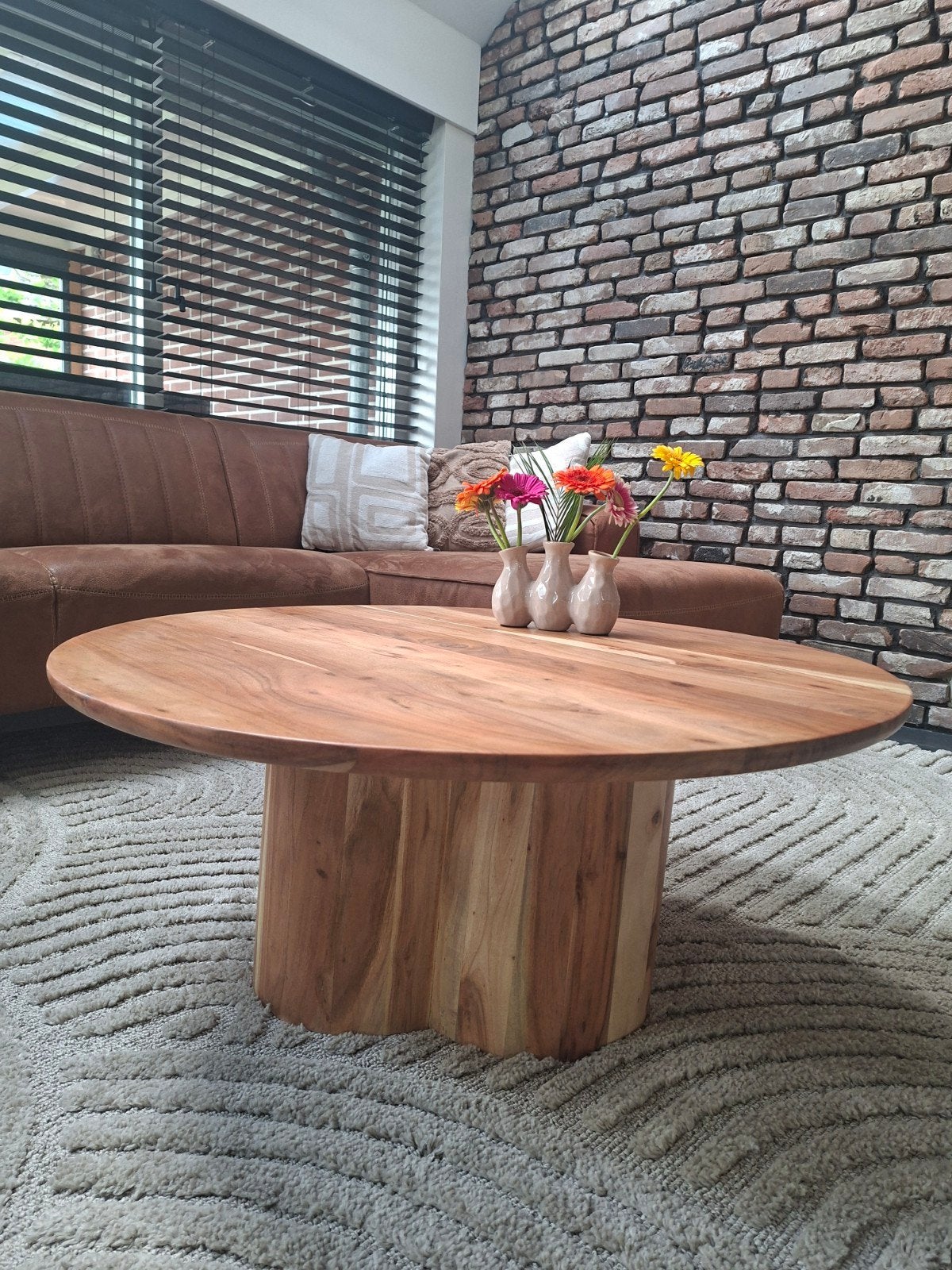Studio LIVIT salontafel Mano, 50 tot 100 cm, Rond, Zo goed als nieuw, Overige houtsoorten