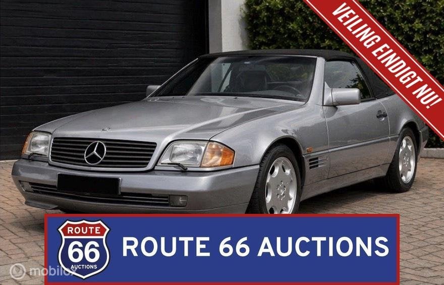 Mercedes-Benz SL 500 | 1995 | Route 66 Auctions, Auto's, Overige carrosserieën, Zwart, Mercedes-Benz, Bedrijf