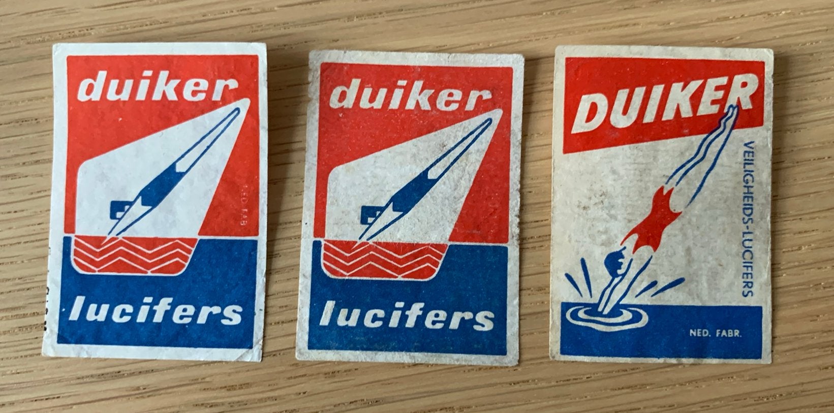 Lucifermerk Duiker lucifers 3x, Verzamelen, Verzenden, Gebruikt, Luciferdoosjes of -merken