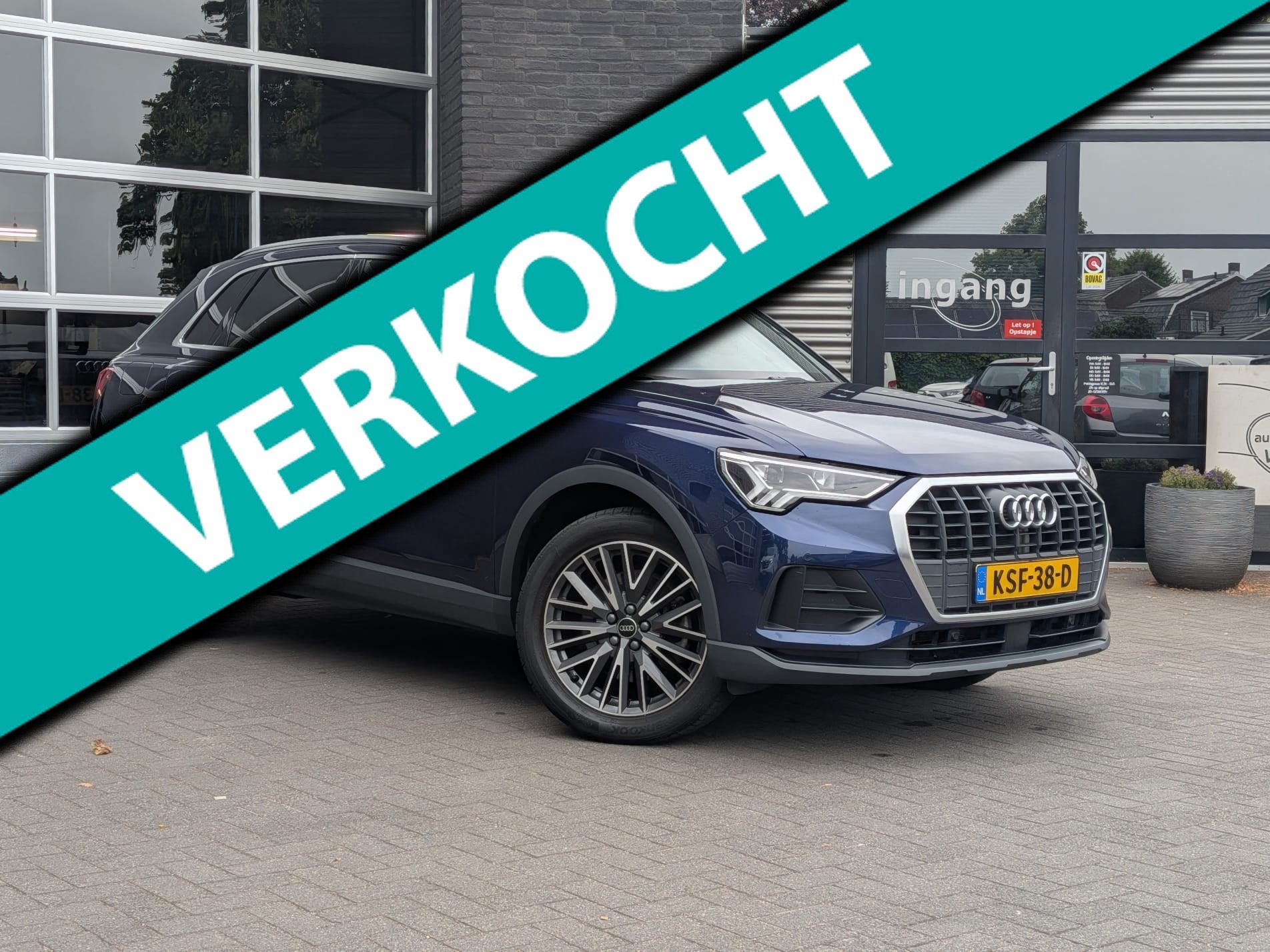 Audi Q3 - 45 TFSI e S-line interieur | Zwenkbare trekhaak |, Auto's, Audi, Gebruikt, Euro 6, Blauw, Elektronische parkeerrem
