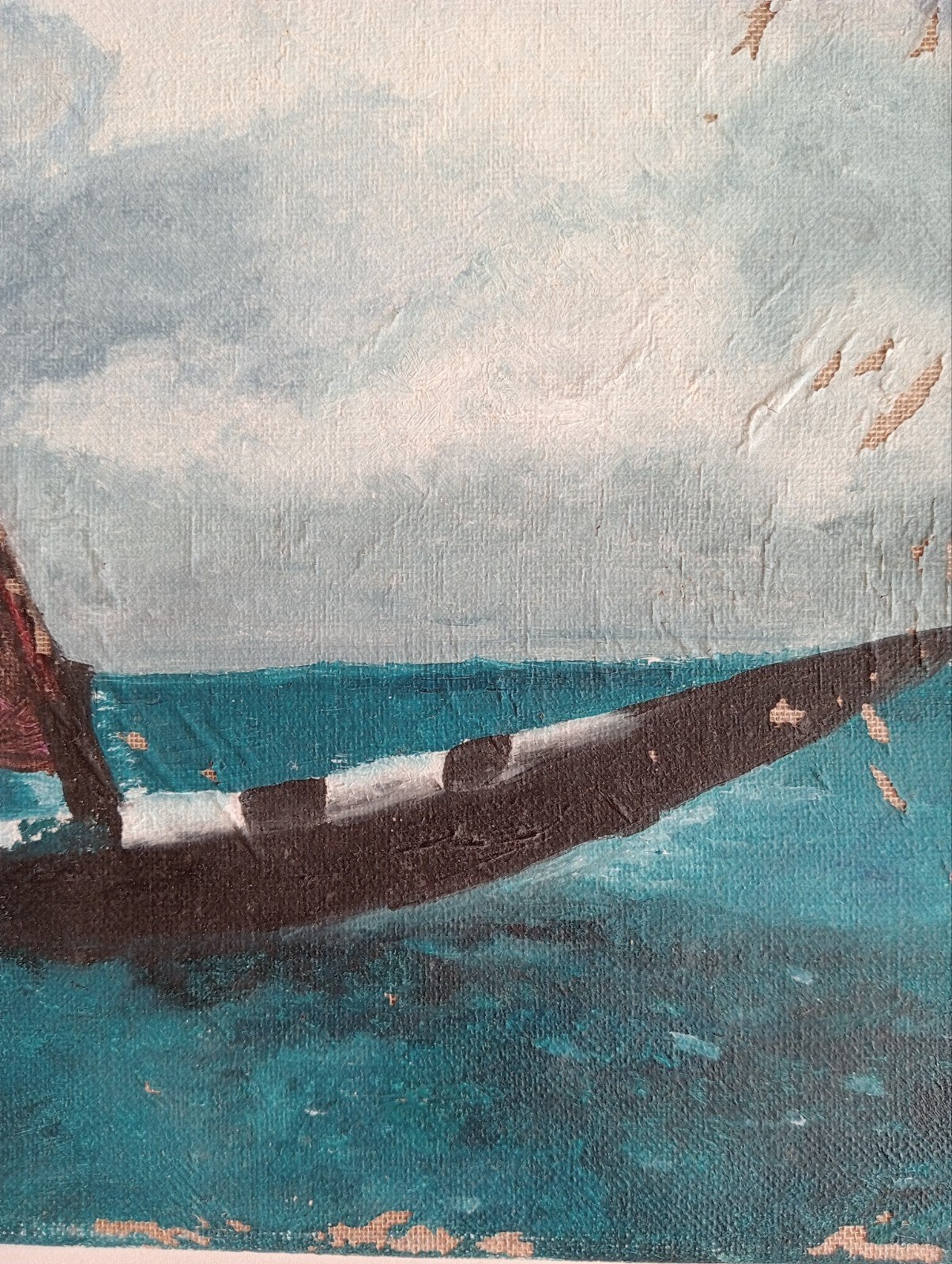 Vintage Windsurf Schilderij -jaren 70-90, Ophalen of Verzenden