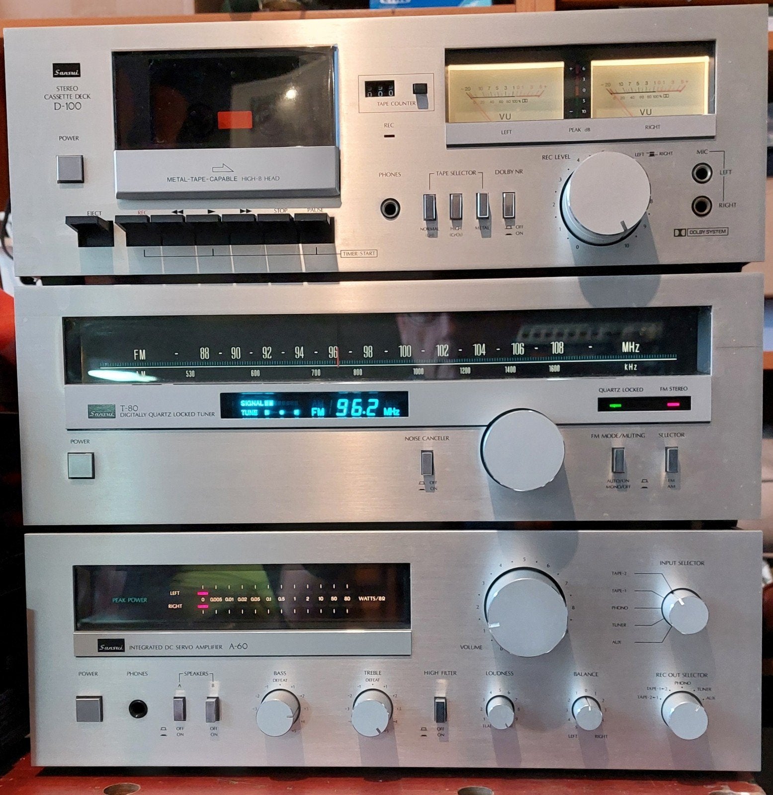 SANSUI VINTAGE STEREOSET, Ophalen of Verzenden, Zo goed als nieuw, Cassettedeck, Overige merken