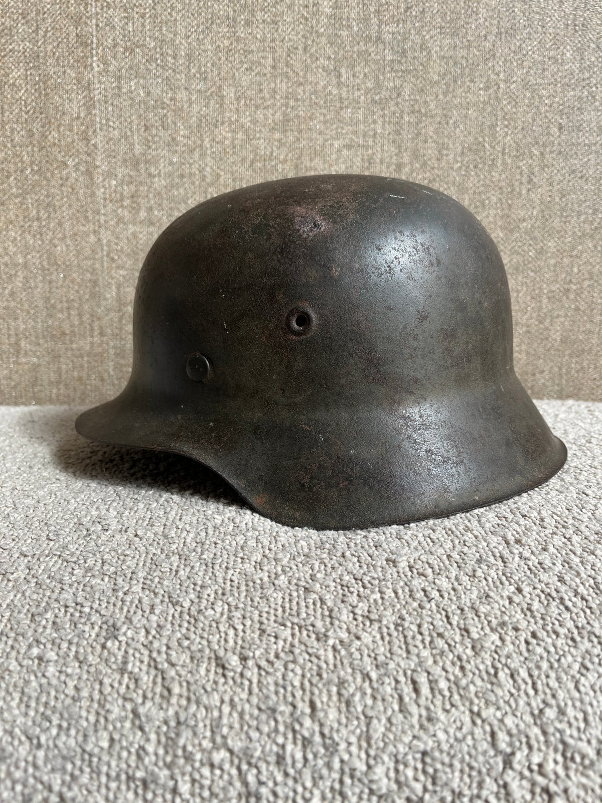 Duitse helm M42 maat 66 maker: EF, Verzamelen, Ophalen of Verzenden, Duitsland, Helm of Baret