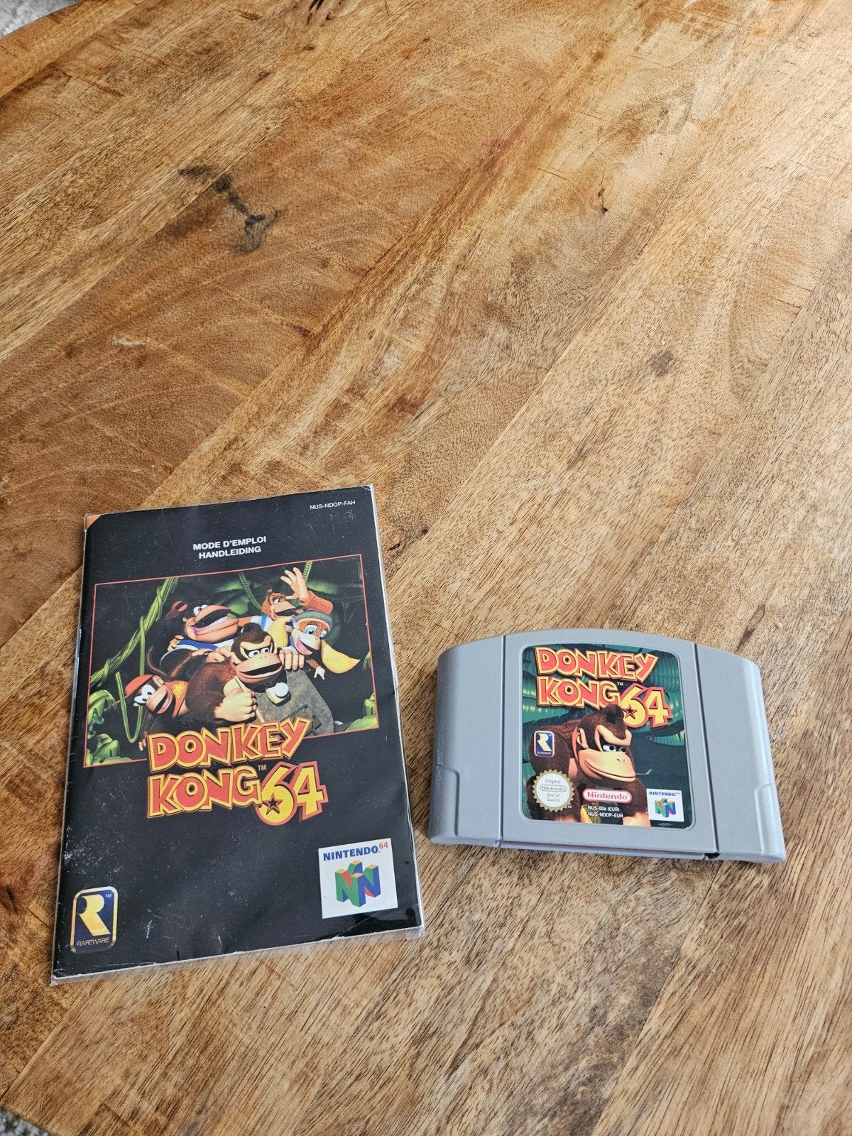 Donkey Kong 64 N64 met handleiding, Gebruikt, 1 speler, Ophalen of Verzenden, Platform