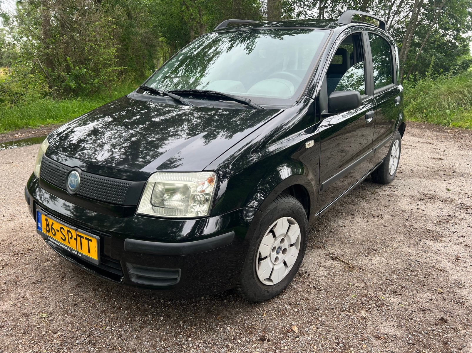 Fiat Panda 1.1 40KW 2006 Zwart, Auto's, Fiat, Particulier, Panda, ABS, Airbags, Centrale vergrendeling, Dakrails, Elektrische ramen