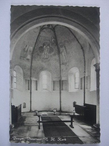 Q16 Bozum - Interieur N.H. Kerk - 1960, Verzenden, 1960 tot 1980, Gelopen, Friesland