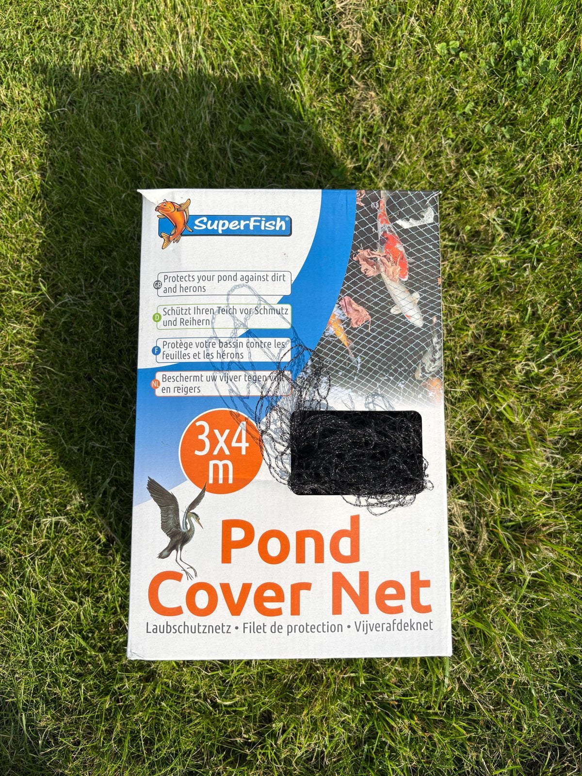 SuperFish Vijverafdeknet 3x4m - Beschermt tegen vuil en reig, Tuin en Terras, Ophalen, Nieuw