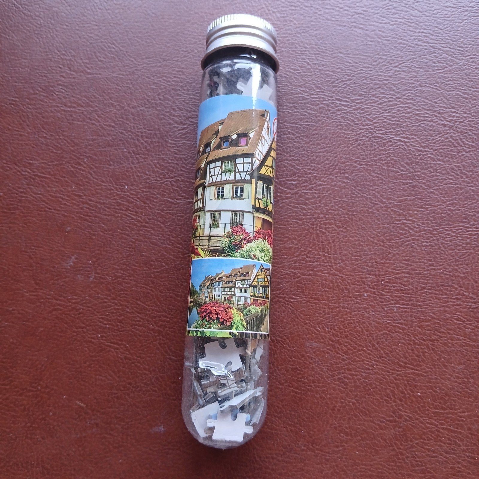 Mini legpuzzel Colmar in koker, Ophalen of Verzenden, Minder dan 500 stukjes, Gebruikt, Legpuzzel