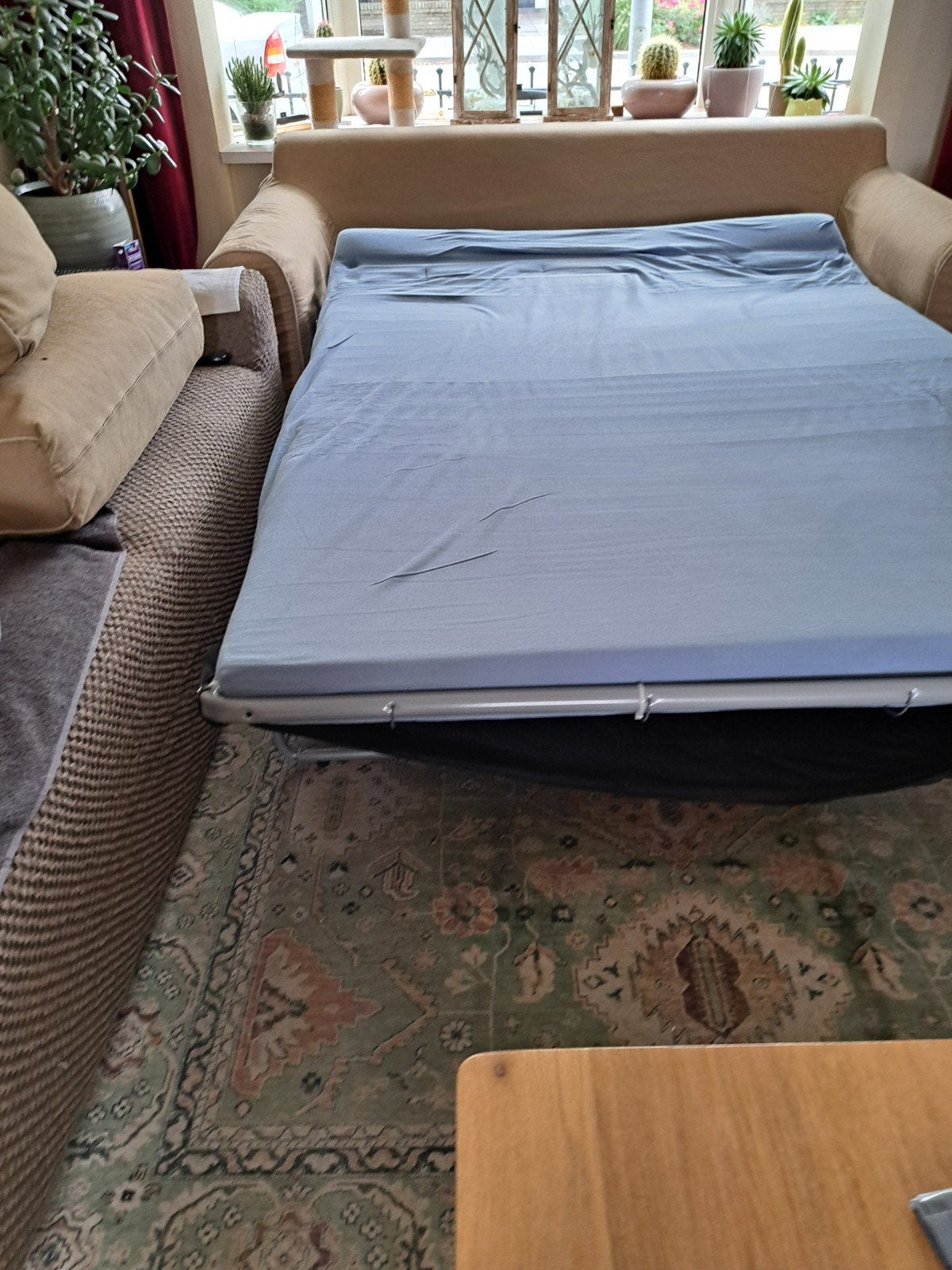 Comfortabele slaapbank - Beige, 2-persoons, Ophalen