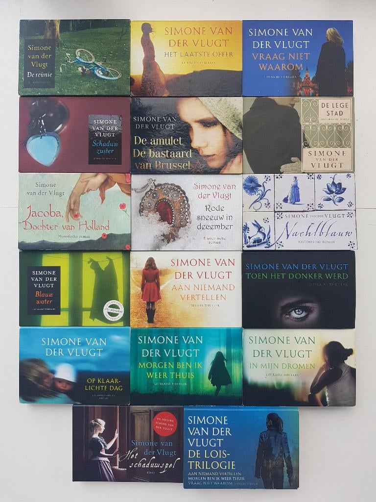 17x Dwarsligger Simone van der Vlugt oa. Het Schaduwspel, Boeken, Ophalen of Verzenden, Simone van der Vlugt, Nederland