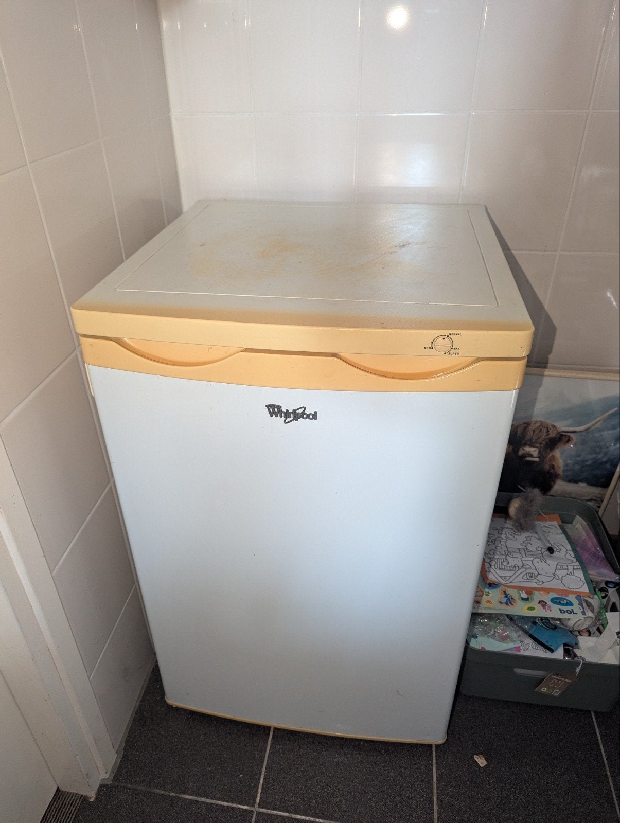 Vriezer tafelmodel Whirlpool, Gebruikt, Minder dan 85 cm, Minder dan 60 cm, Vrijstaand