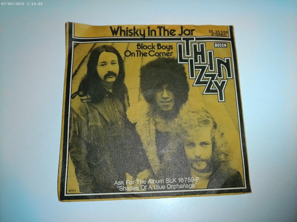 Thin Lizzy - Whisky in the Jar / Black boys on the corner, Ophalen of Verzenden, Gebruikt, Rock en Metal