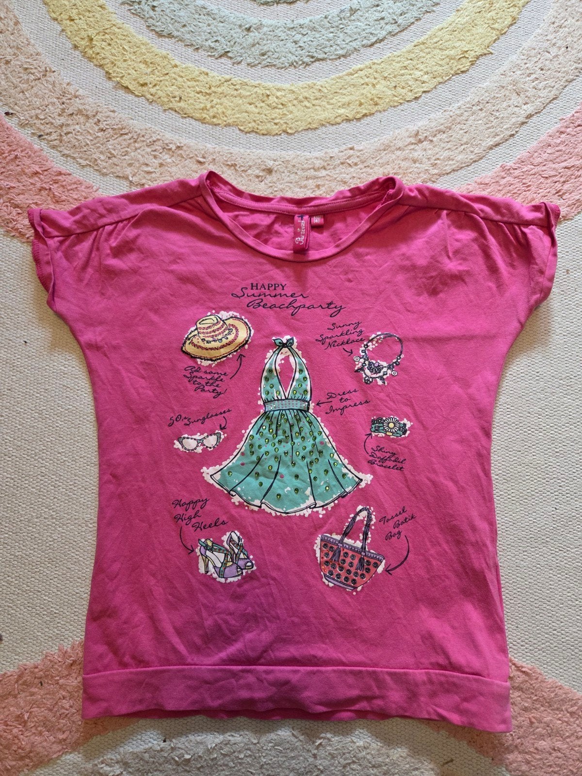 Roze t shirt Persival 140-146 leuk met vrolijke print, Kinderen en Baby's, Kinderkleding | Maat 110, Persival, Meisje, Ophalen of Verzenden
