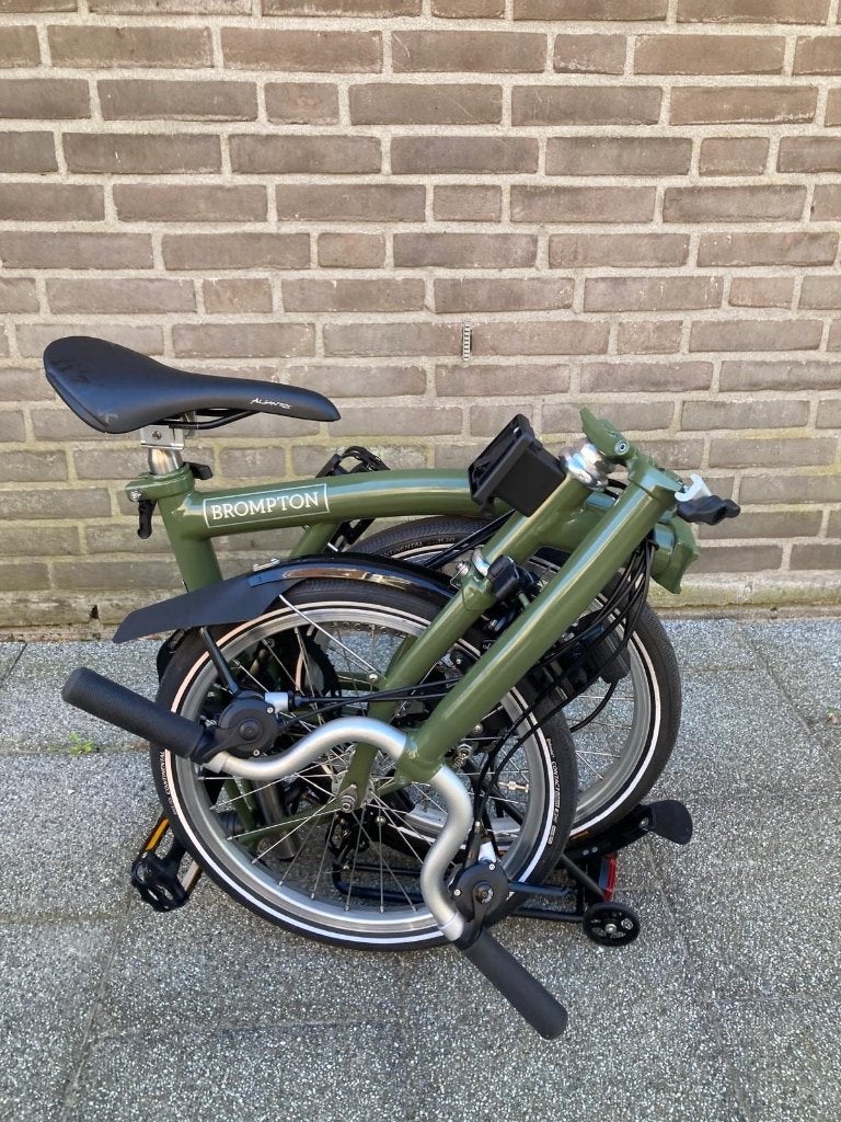 Custom BROMPTON C-Line "Military Green" 9-speed, ZGAN, Ophalen, Brompton, 16 tot 18 inch, Versnellingen