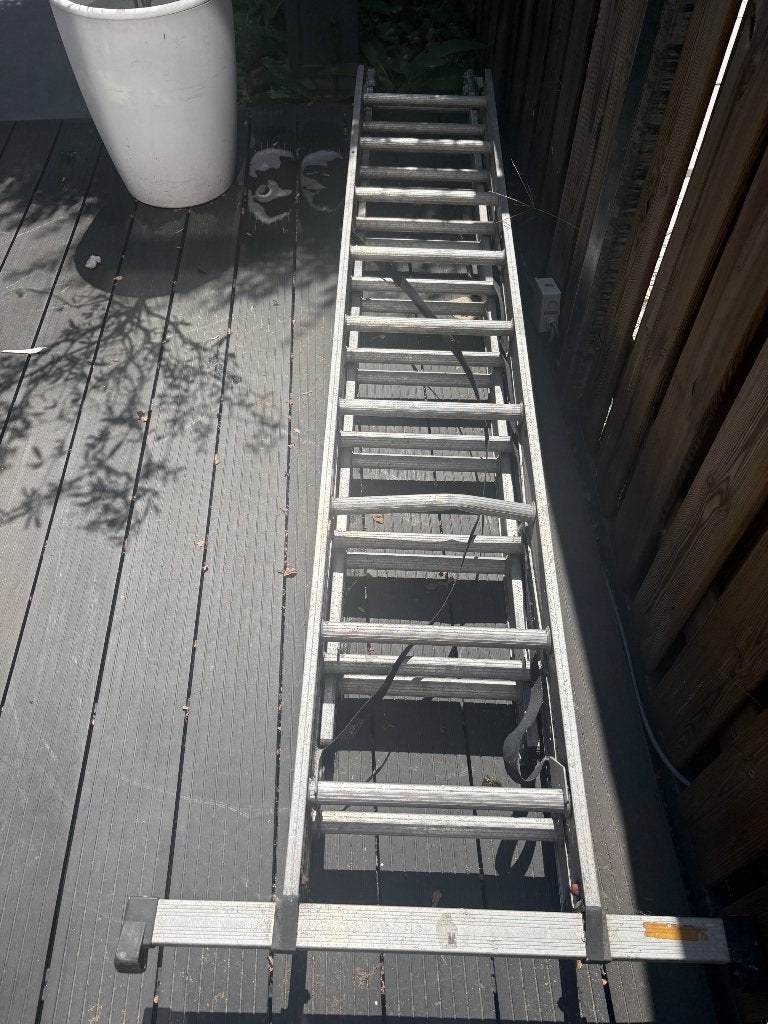 Uitschuifbare ladder, Ophalen, Gebruikt, 4 meter of meer