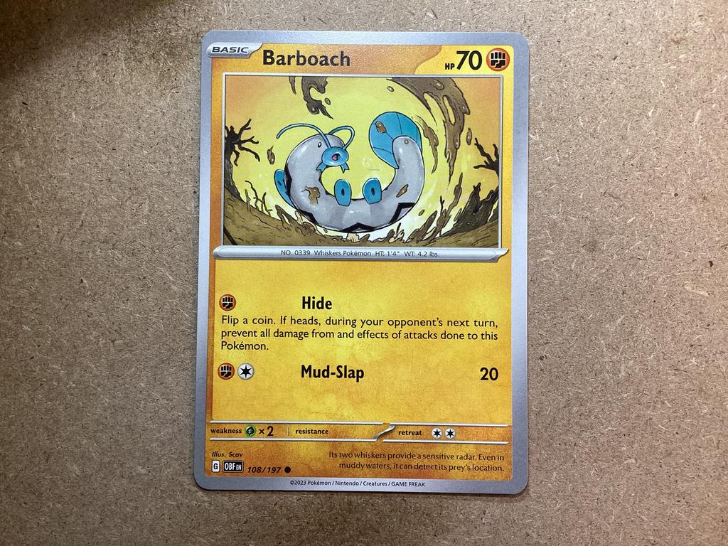 1x Barboach [OBF 108/197] (Near Mint), Ophalen of Verzenden, Zo goed als nieuw, Losse kaart