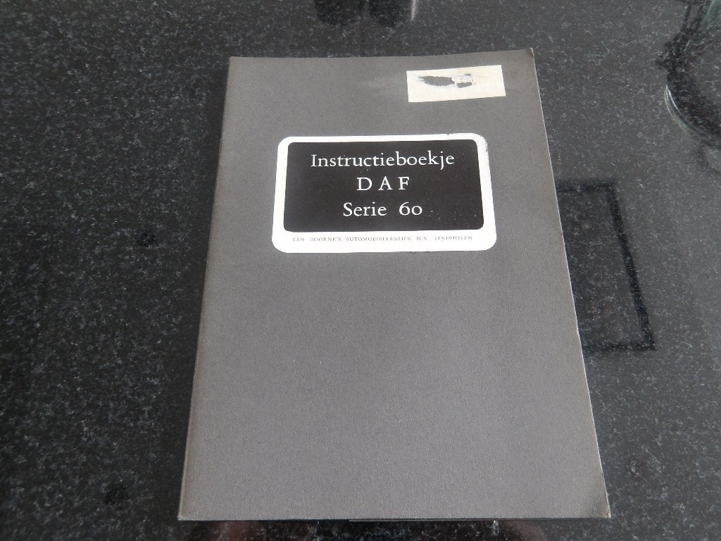 DAF Serie 60 - Instructieboekje NL, Verzenden