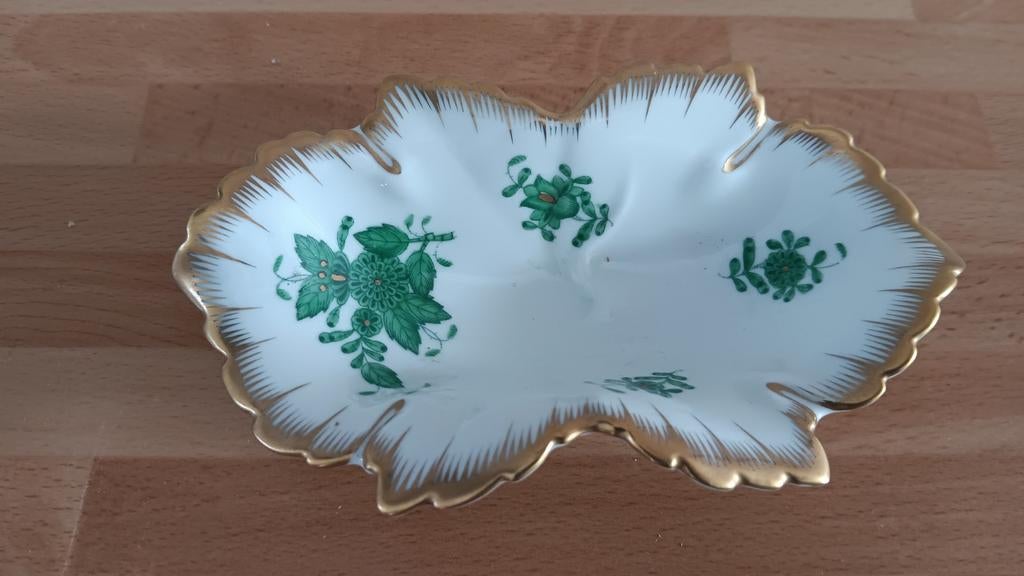 Herend Apponyi Groen Bladschaaltje, Antiek en Kunst, Ophalen of Verzenden