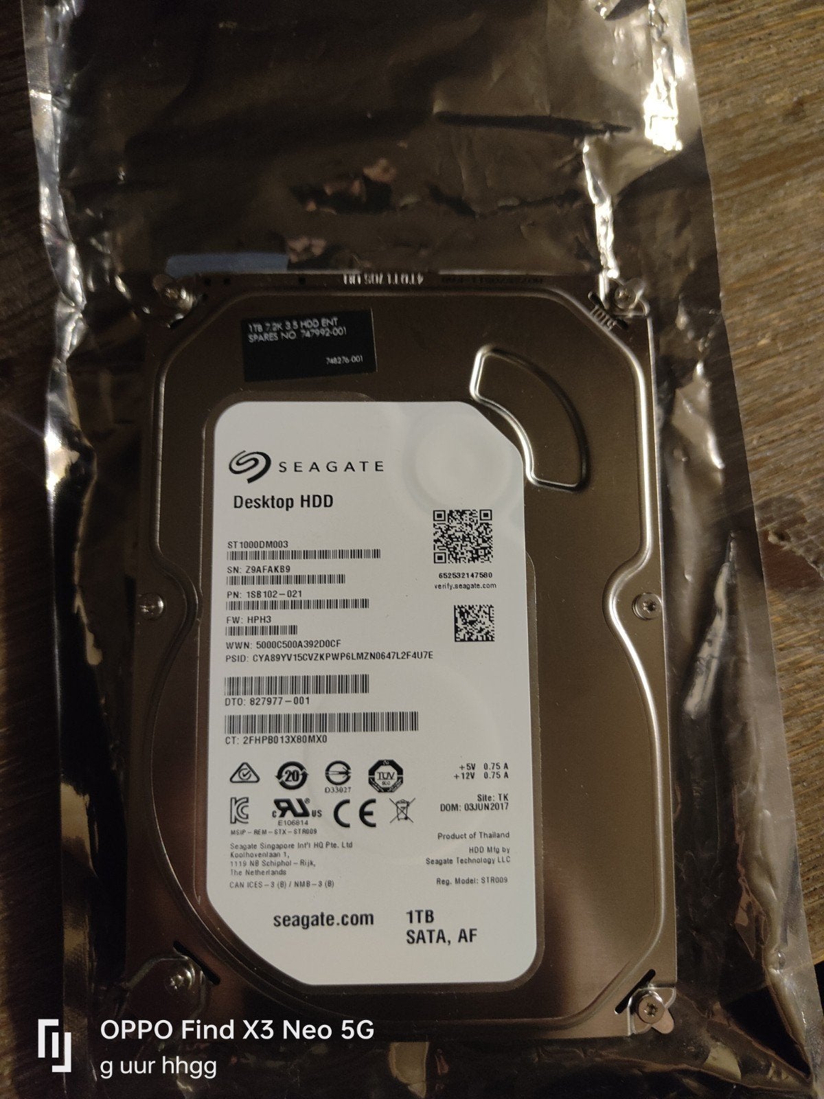 Seagate 1 TB HDD - Getest en Geformatteerd, Intern, Gebruikt, Ophalen of Verzenden, Seagate