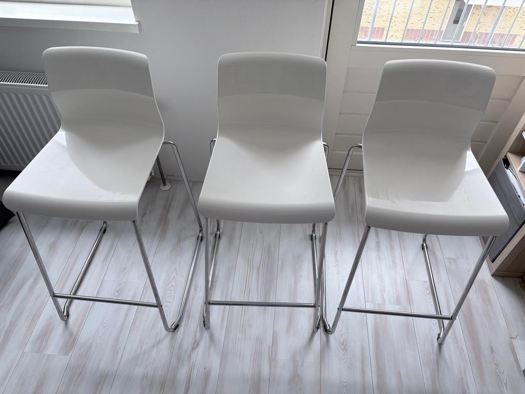 3 barkrukken GLENN IKEA, 3 krukken, Ophalen, Gebruikt, 60 tot 90 cm