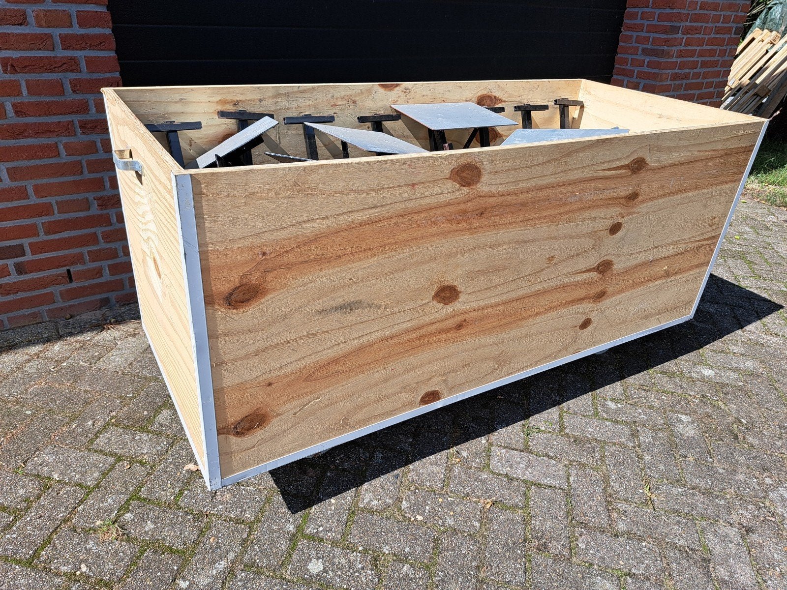 Transportkarren opbergkisten materiaalkarren reclameborden, Ophalen, Gebruikt