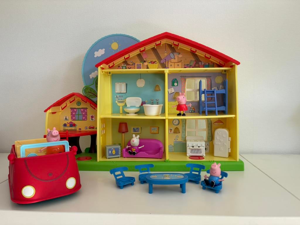 Peppa Big huis en auto, Ophalen, Gebruikt, Poppenhuis