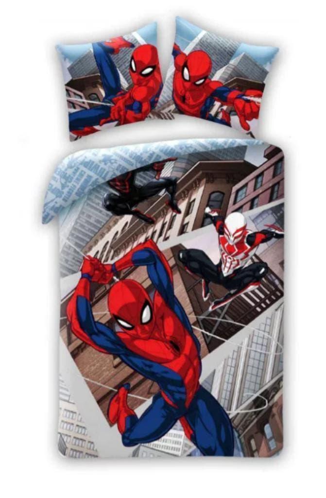 Spiderman Dekbedovertrek - 140 x 200 cm - Marvel - Katoen, Kinderen en Baby's, Kinderkamer | Beddengoed, Overige kleuren, Dekbedovertrek