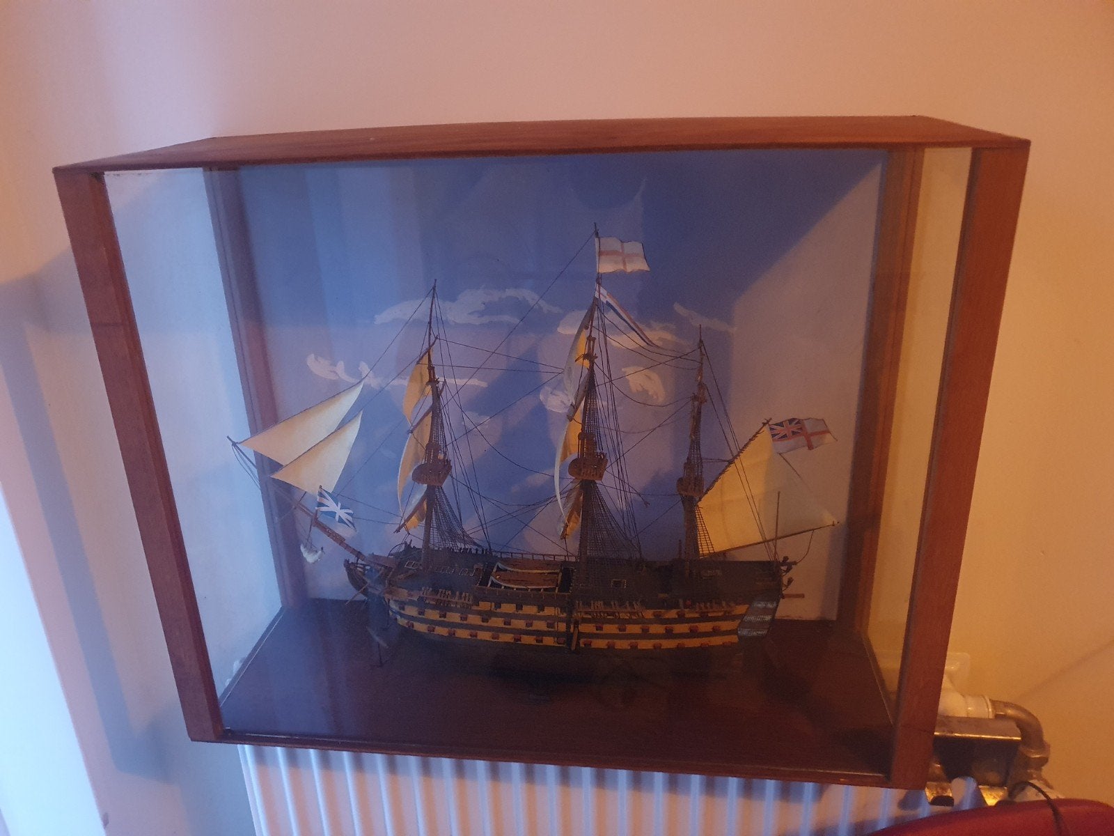 Gedetailleerd Model HMS Victory in Vitrinekast, Ophalen of Verzenden, Gebruikt, Groter dan 1:32, Overige merken