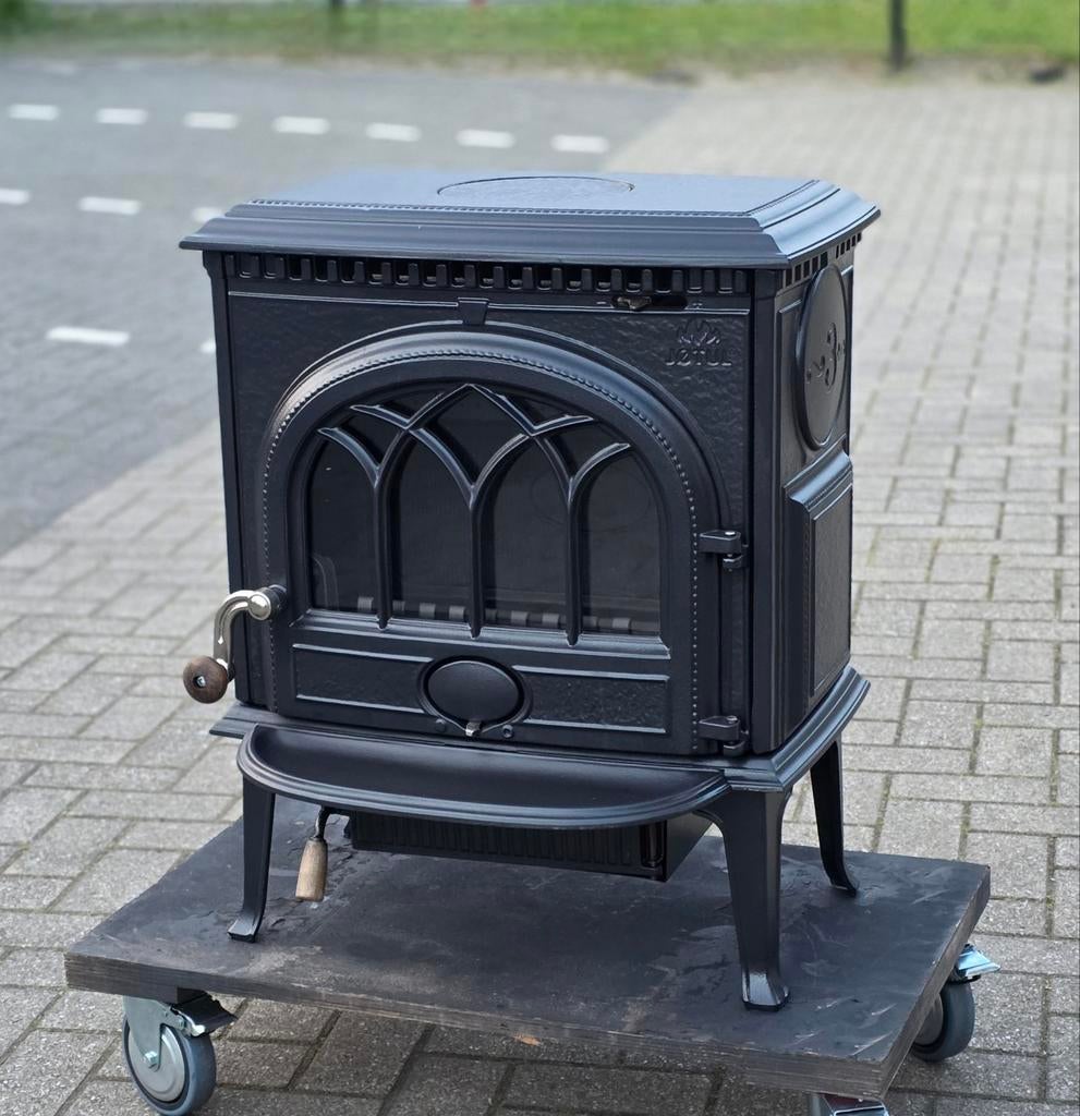 Houtkachel Jotul F3CB Blueblack geëmailleerd, Huis en Inrichting, Kachels, Houtkachel, Ophalen of Verzenden, Zo goed als nieuw