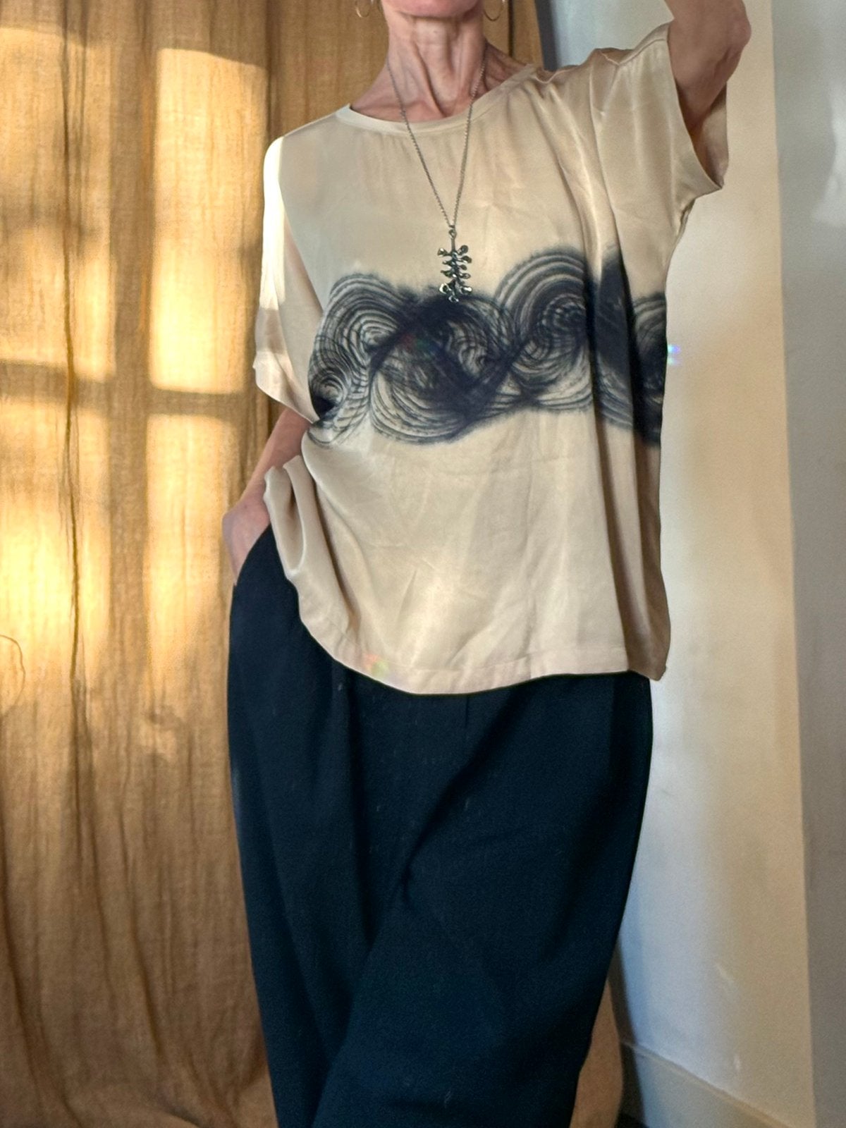 Rabens Saloner zeer mooie shirt blouse vib m, Ophalen of Verzenden, Nieuw, Zwart, Korte mouw