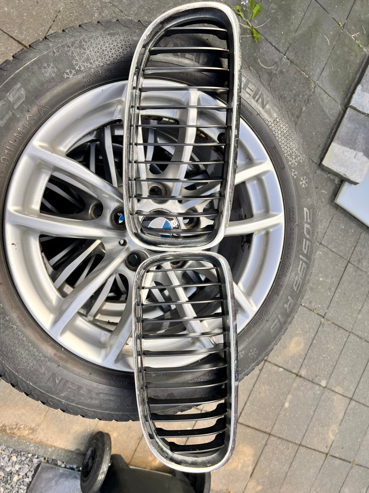 Originele BMW grill nieren, Gebruikt, Voor, Ophalen of Verzenden, Bumper