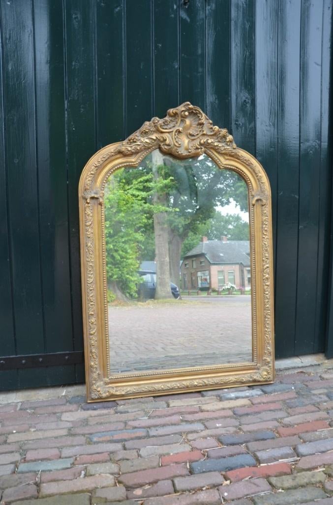 Franse barokspiegel, Antiek en Kunst, Antiek | Spiegels, Ophalen of Verzenden, Rechthoekig, 50 tot 100 cm, 100 tot 150 cm