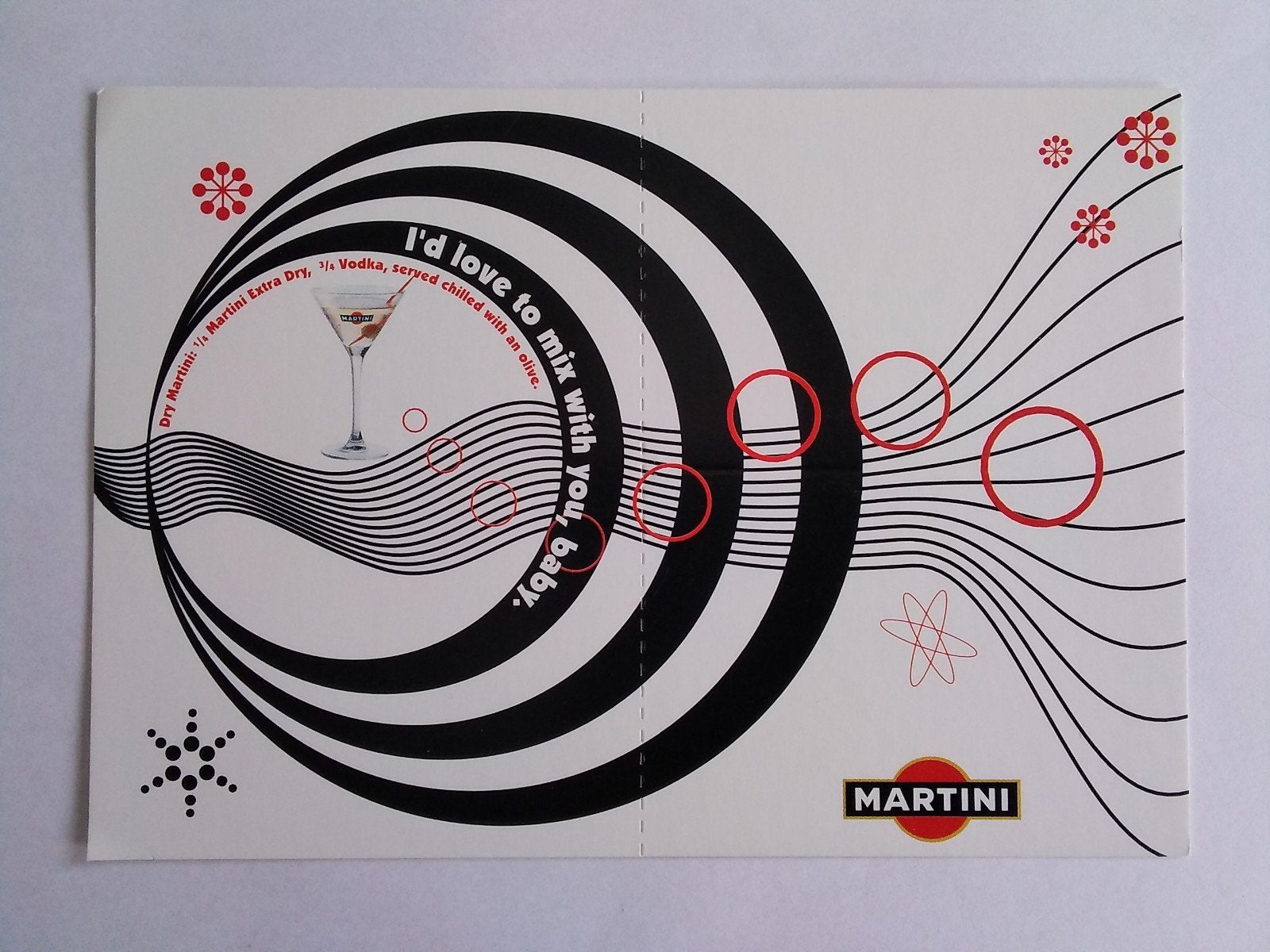 Ansichtkaart Martini I'd love to mix with you baby, Verzenden, Nieuw