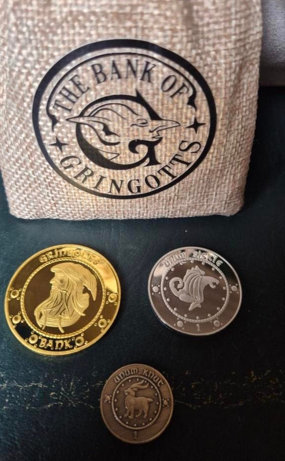 Harry Potter Gringotts geldzakje met munten, Ophalen of Verzenden, Nieuw, Replica