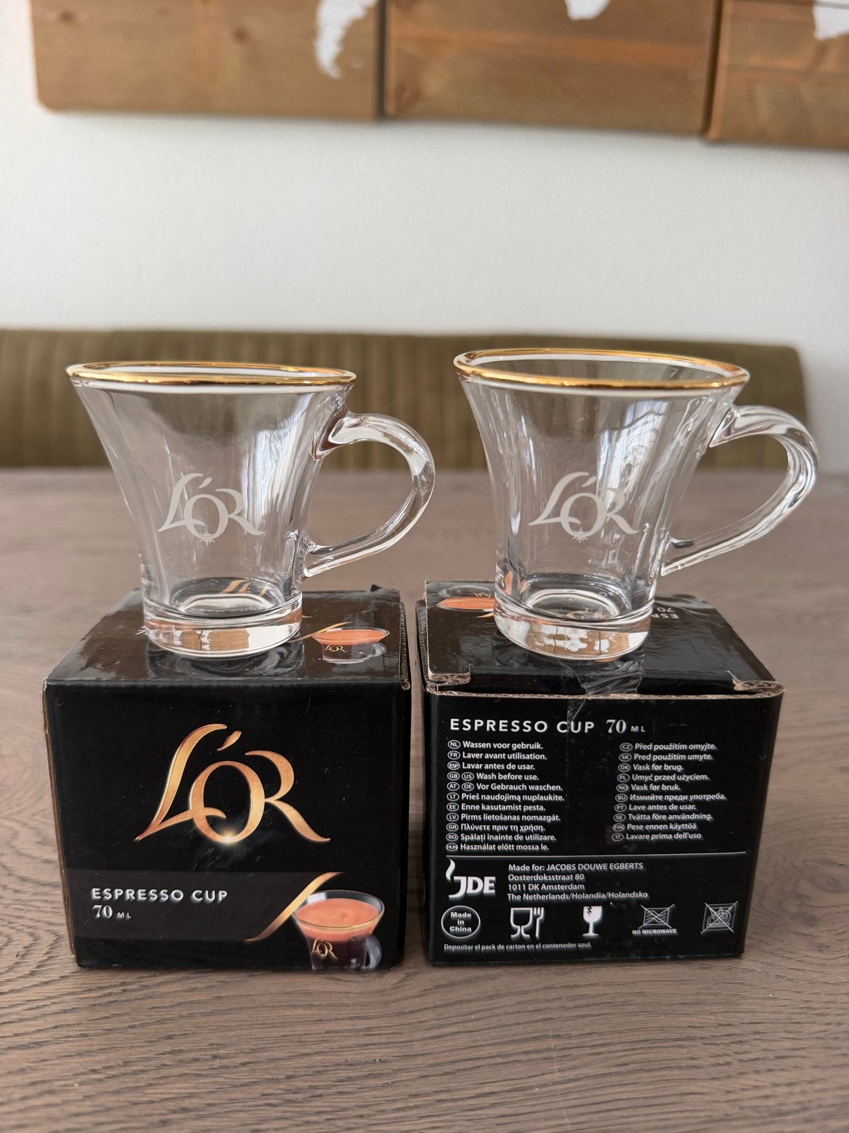 L'OR Espresso kopjes 70 ml - Set van 2, Huis en Inrichting, Overige merken, Nieuw, Ophalen of Verzenden, Glas