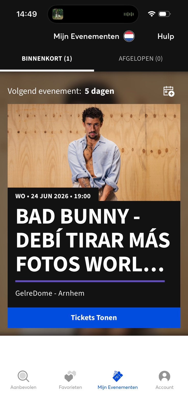 BAD BUNNY - 24 juni Gelredome (zitplaats), Eén persoon