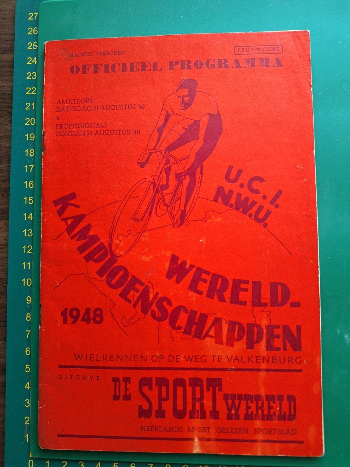 WK Wielrennen Valkenburg 1948 - Officieel Programma, Ophalen of Verzenden, Gebruikt, Overige typen