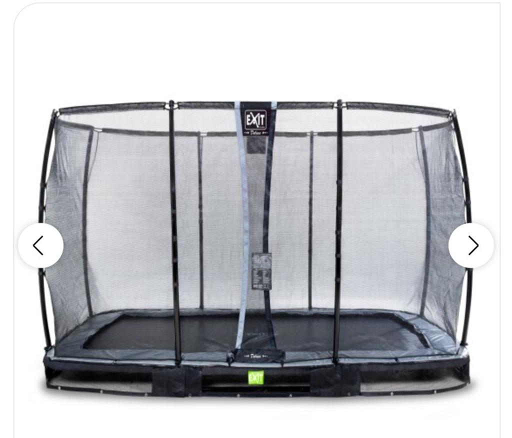EXIT Elegant Premium inground trampoline 244x427cm - Zwart, Kinderen en Baby's, Speelgoed | Buiten | Trampolines, Ophalen