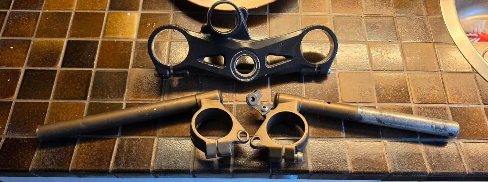 Kawasaki ZX10 clip-ons en kroonplaat, Motoren, Ophalen of Verzenden, Gebruikt