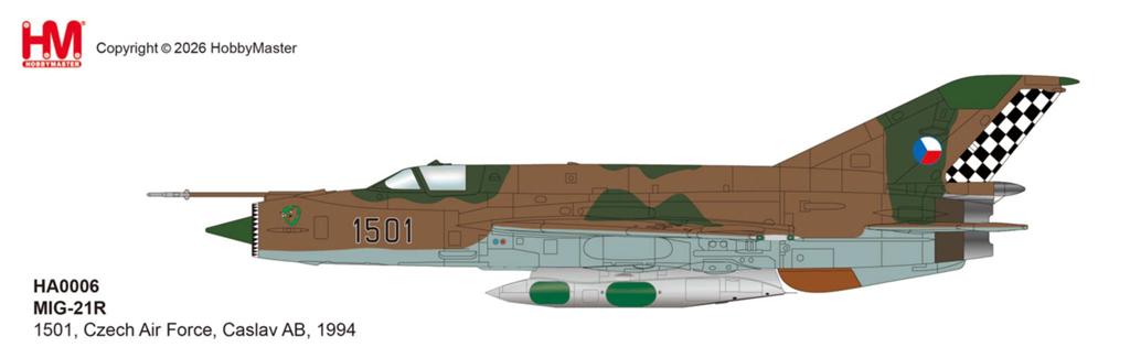 Hobby Master HA0006 | Mikoyan-Gurevich MIG-21R Fishbed, Ophalen, Schaalmodel, Nieuw, Pilot Station