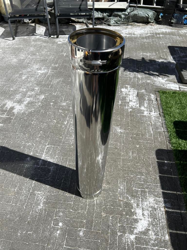 Dubbelwandige RVS kachelpijp 130mm, Ophalen, Nieuw, Overige brandstoffen, Overige soorten
