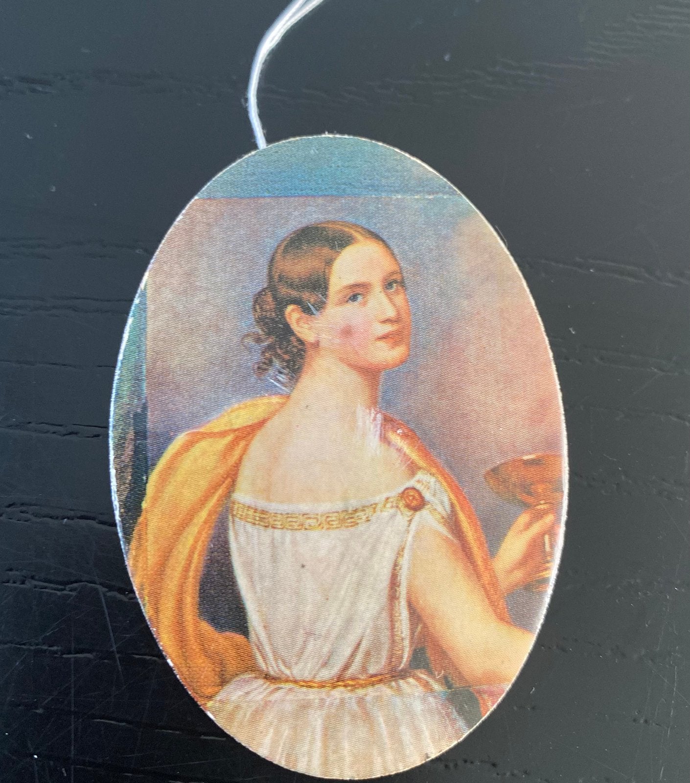 Vintage portret broche op metaal -6 cm, Ophalen of Verzenden, Zo goed als nieuw, Zilver, Overige materialen
